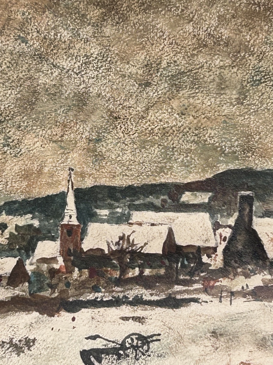 Roland Oudot, technique mixte sur papier-photo-1