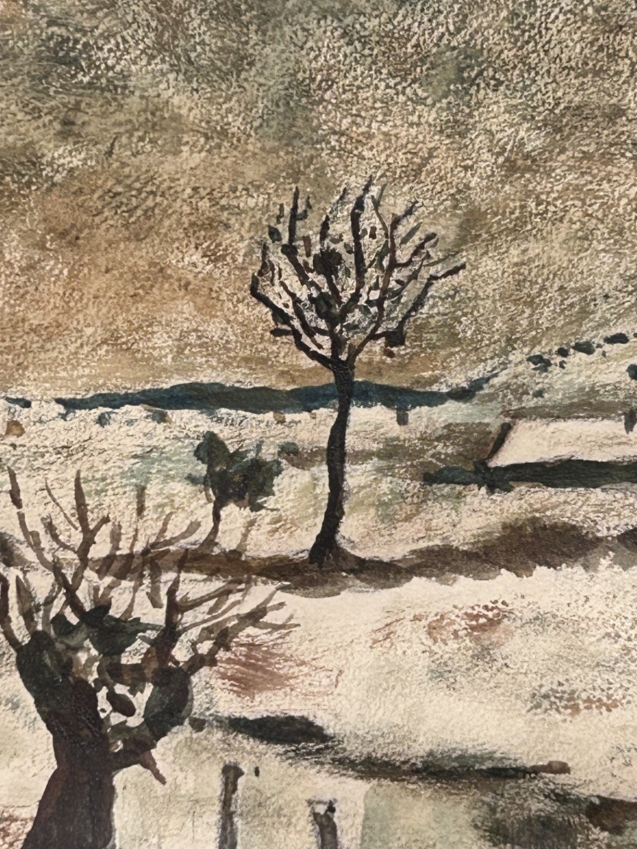 Roland Oudot, technique mixte sur papier-photo-2