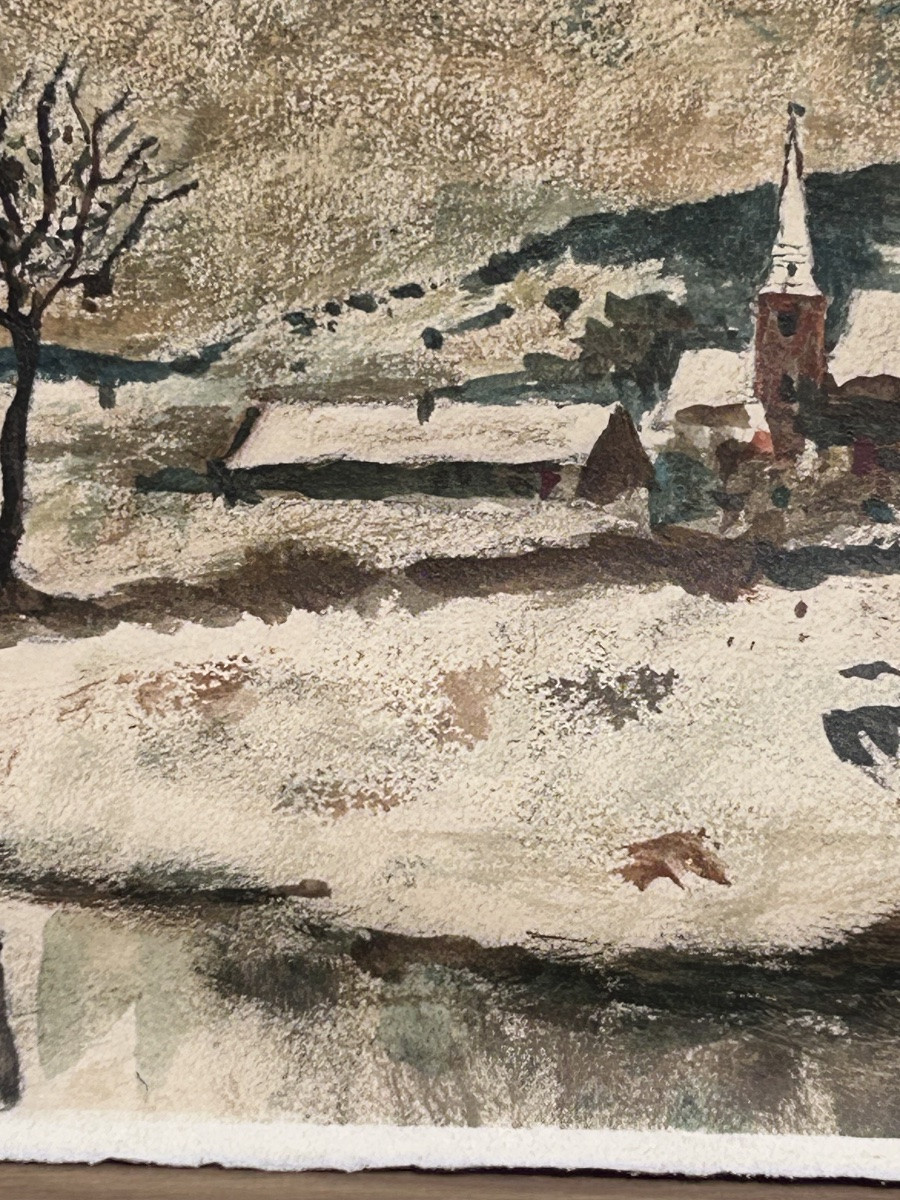 Roland Oudot, technique mixte sur papier-photo-3