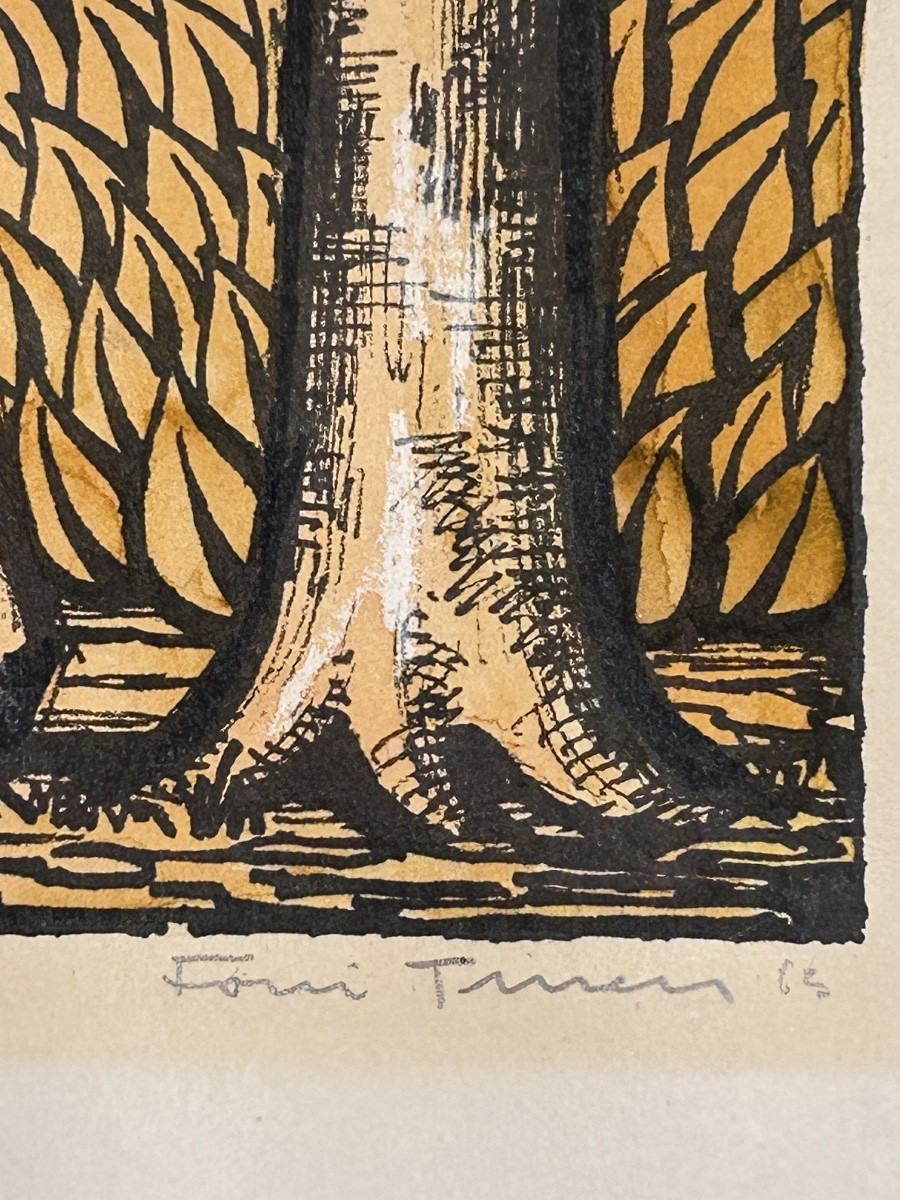 Foni Tissen, Lithograph Hunting Scene, Luxembourgish Artist -photo-3