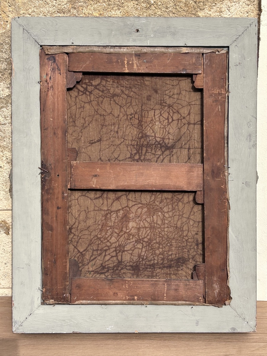 Oil On Canvas, Forest Landscape, Illegible Signature -photo-6