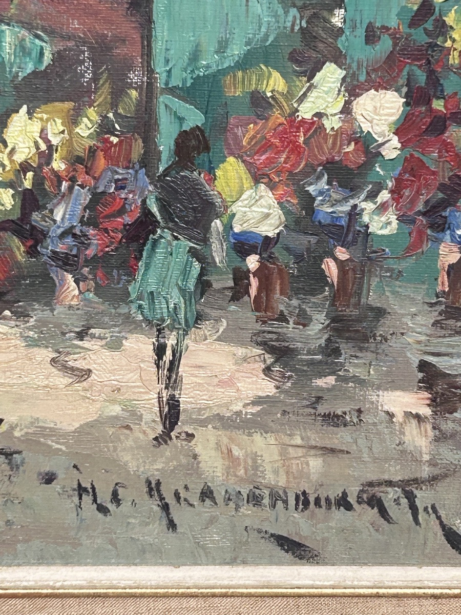 Hendrick Cornelis Kranenburg, huile sur panneau marché du Panthéon -photo-3