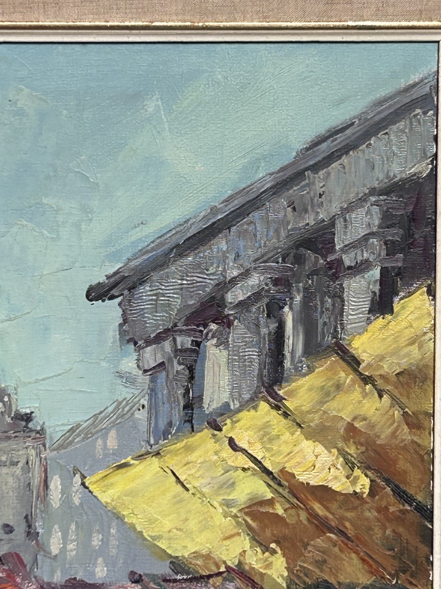 Hendrick Cornelis Kranenburg, huile sur panneau marché du Panthéon -photo-4