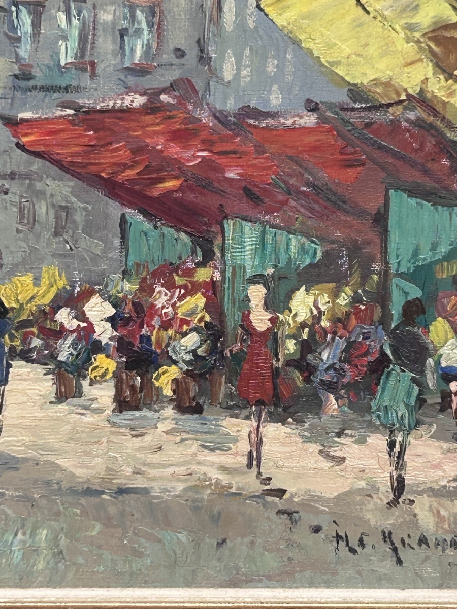 Hendrick Cornelis Kranenburg, huile sur panneau marché du Panthéon -photo-4