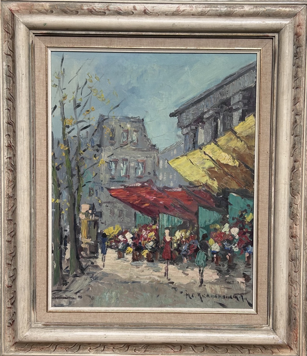 Hendrick Cornelis Kranenburg, huile sur panneau marché du Panthéon 