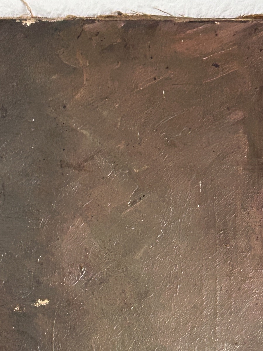 Nu, huile sur toile non signée -photo-3