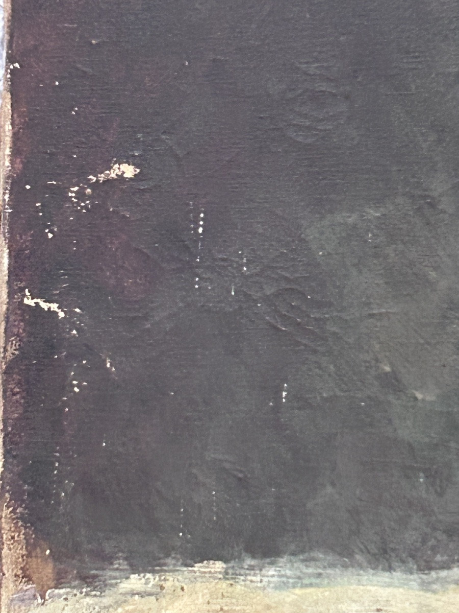 Nu, huile sur toile non signée -photo-1