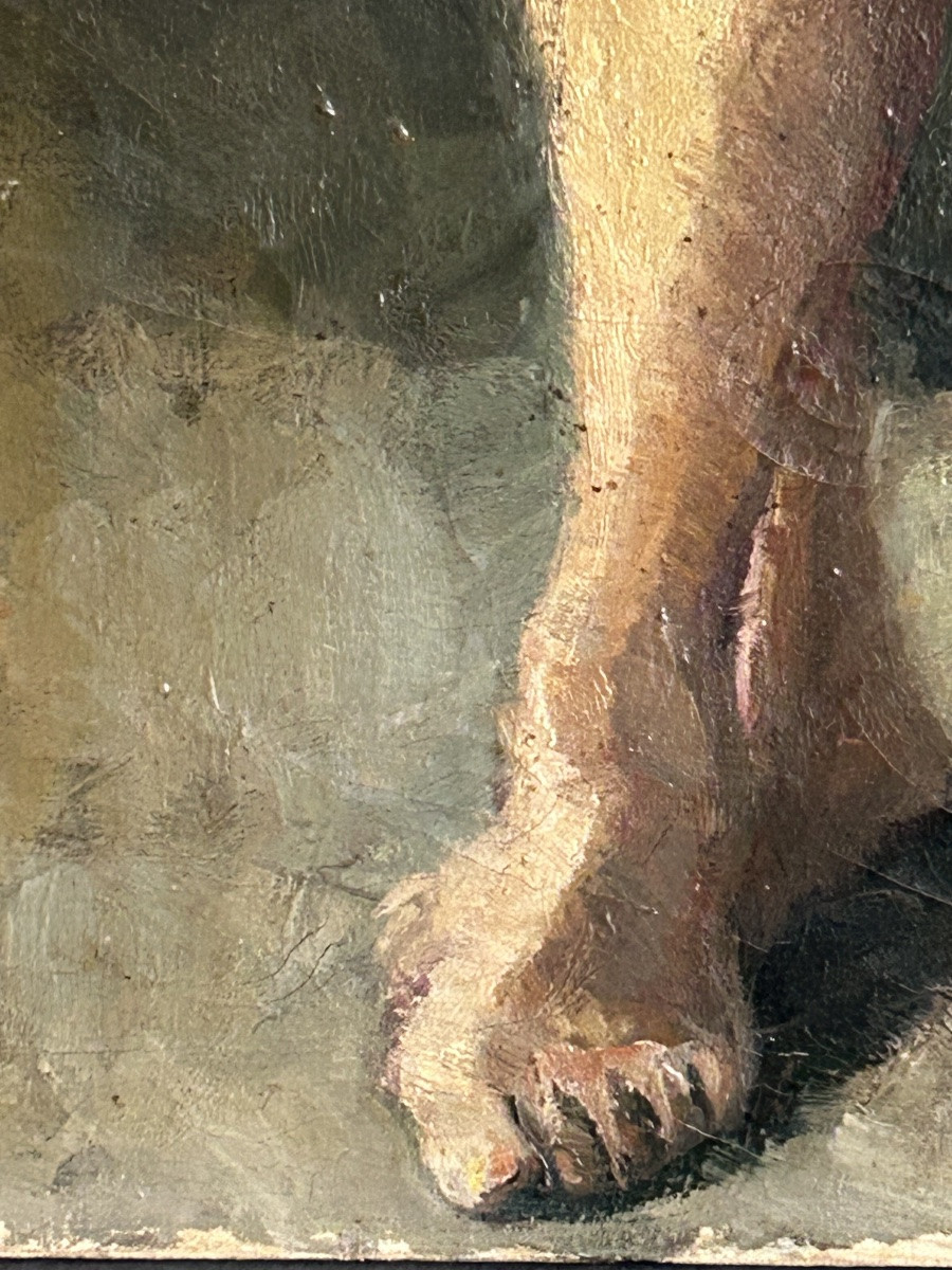 Nu, huile sur toile non signée -photo-5