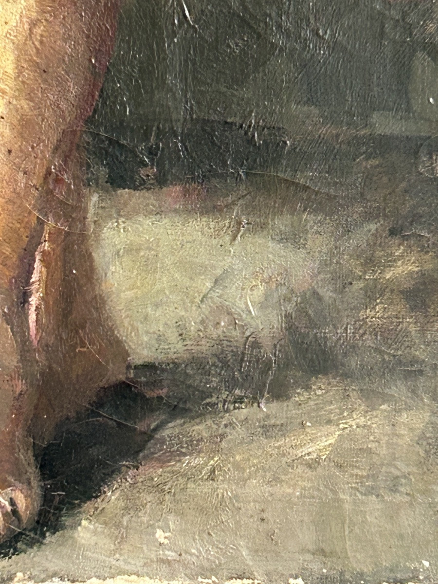 Nu, huile sur toile non signée -photo-6