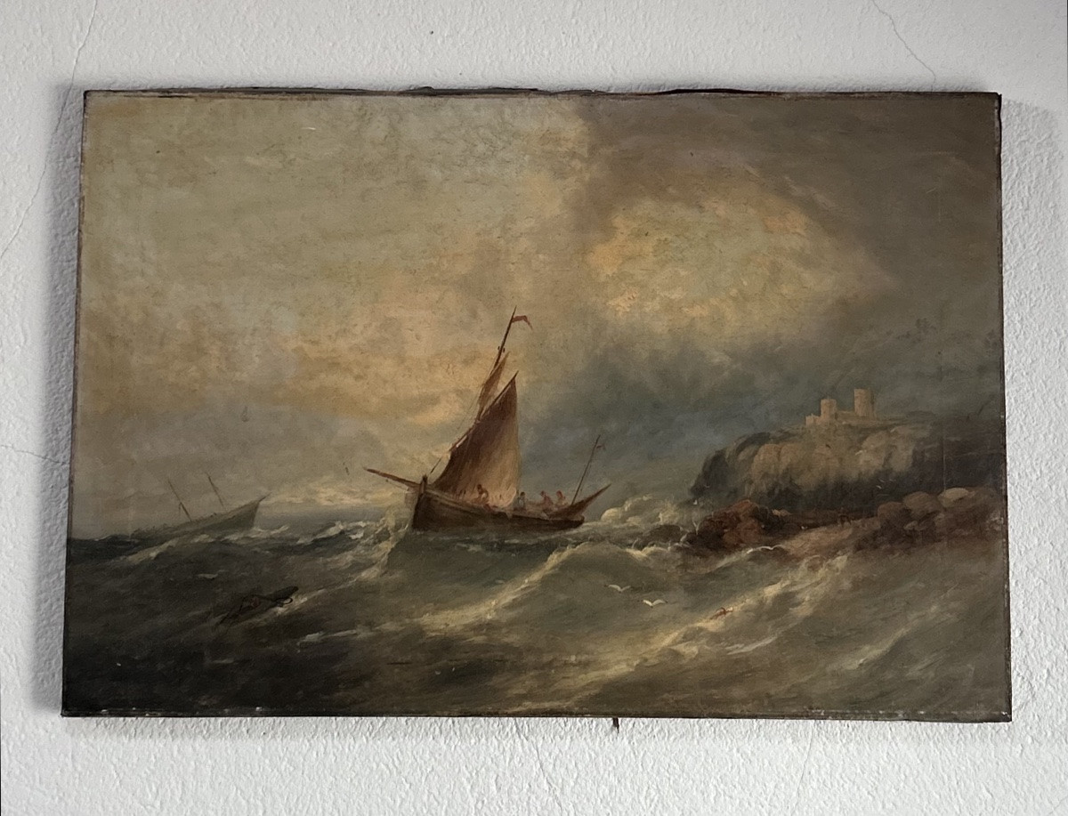 Louis Verboeckhoven, Marine huile sur toile -photo-2