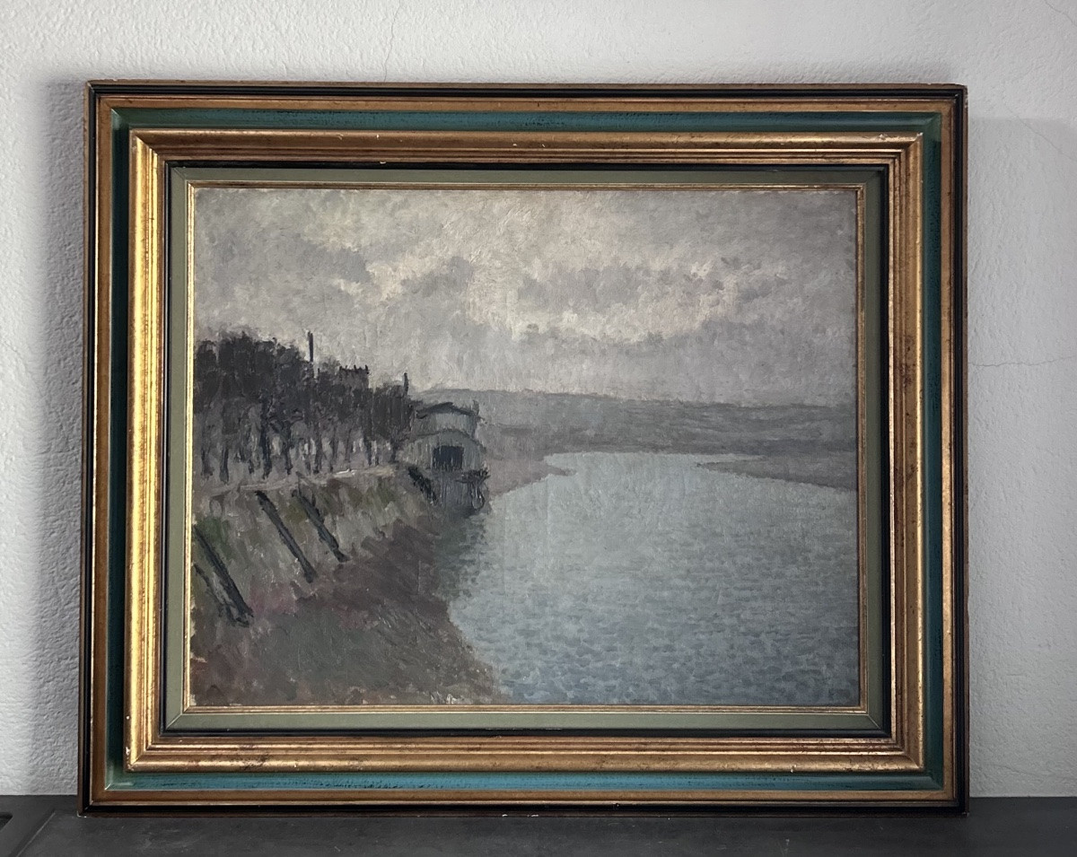 Charles Ludovic Berlioz, huile sur toile École de Rouen-photo-3