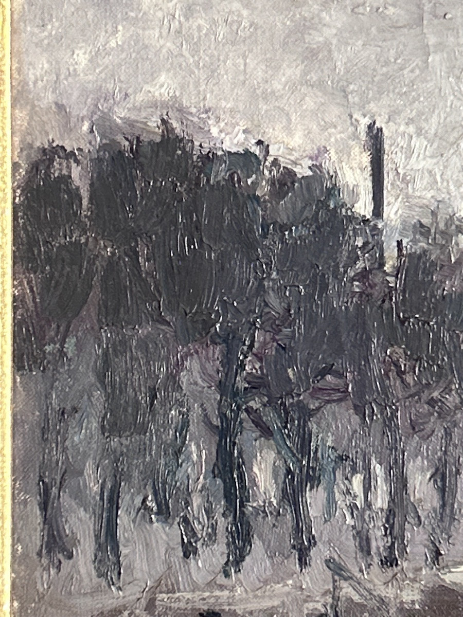 Charles Ludovic Berlioz, huile sur toile École de Rouen-photo-1