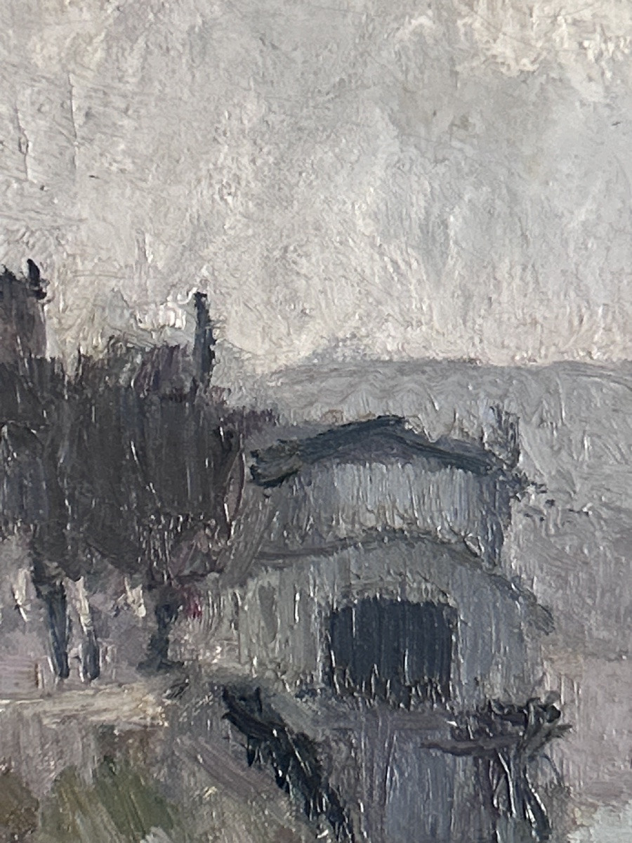 Charles Ludovic Berlioz, huile sur toile École de Rouen-photo-2