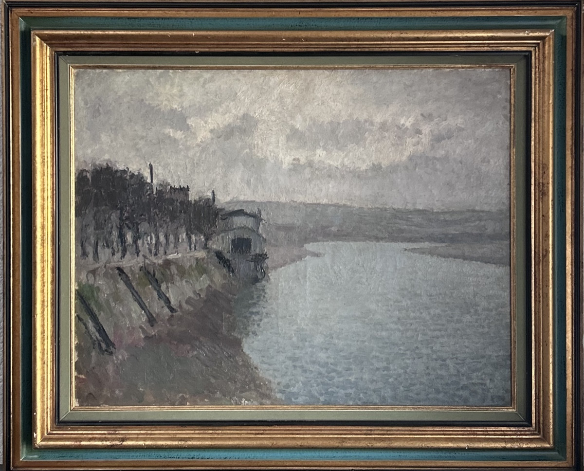 Charles Ludovic Berlioz, huile sur toile École de Rouen