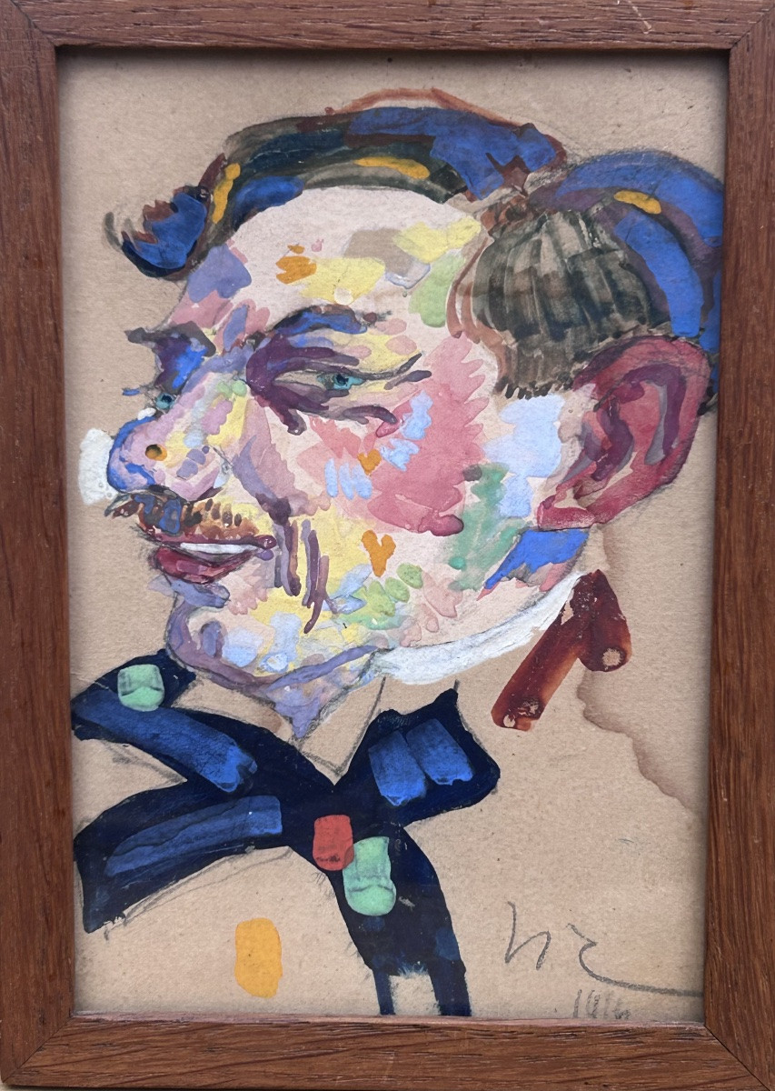 Nico Klopp, portrait à l’aquarelle artiste luxembourgeois -photo-2