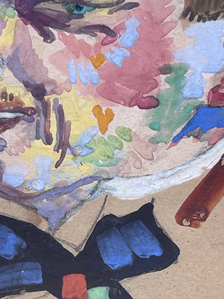 Nico Klopp, portrait à l’aquarelle artiste luxembourgeois -photo-5