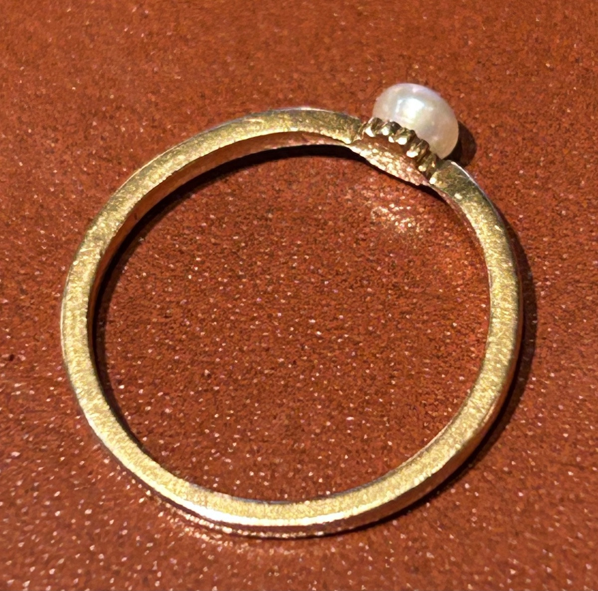 Bague d’enfant en or 18 carats et perle fine -photo-3