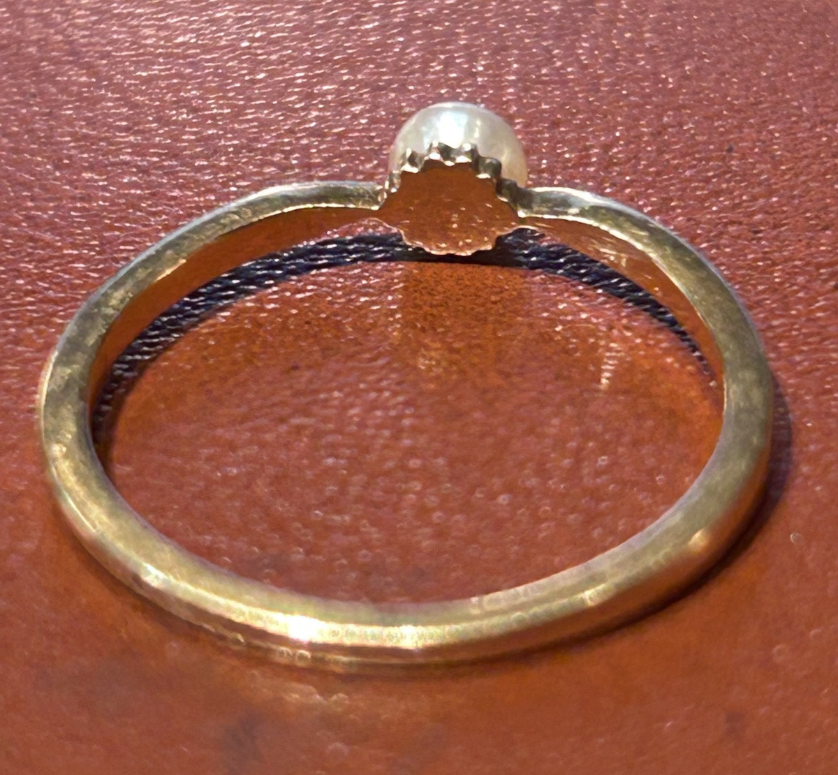 Bague d’enfant en or 18 carats et perle fine -photo-1