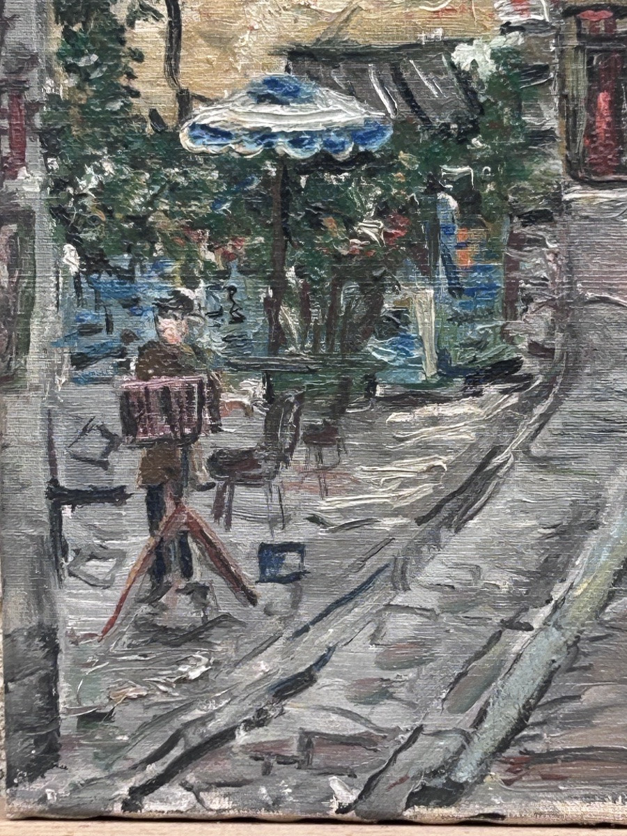 Jean Daxe, huile sur toile paysage urbain -photo-7