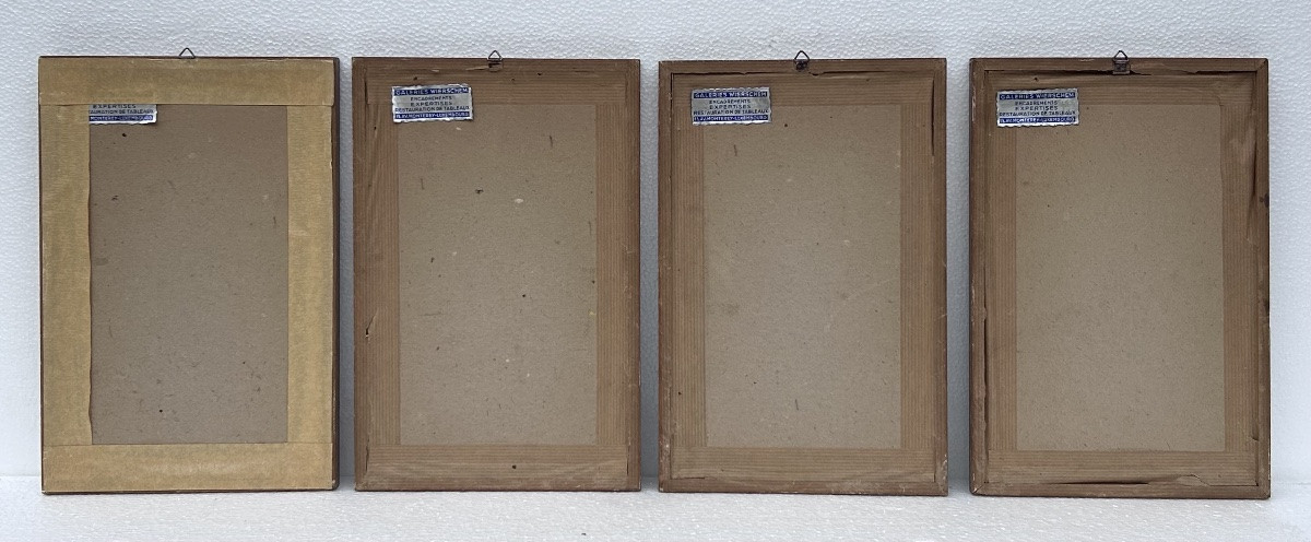 Lot de 4 gravures colorées sur le thème des oiseaux-photo-2