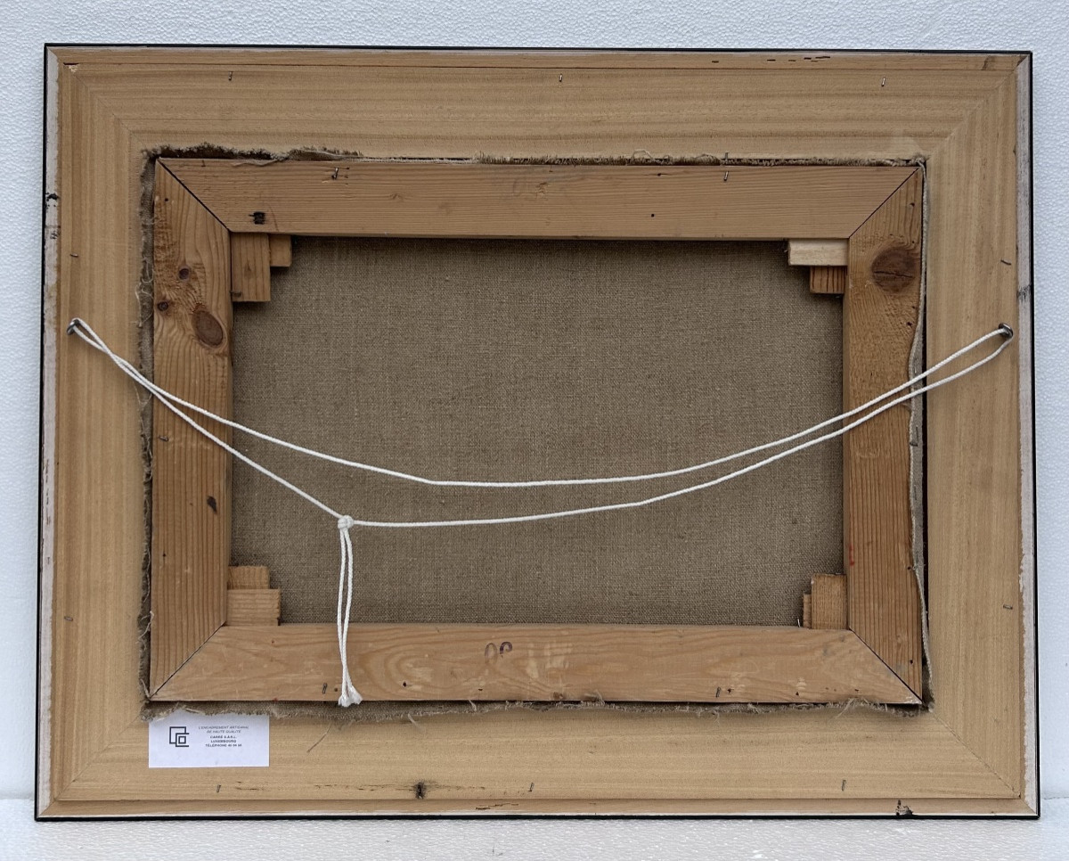 Nature morte huile sur toile, signature illisible -photo-7