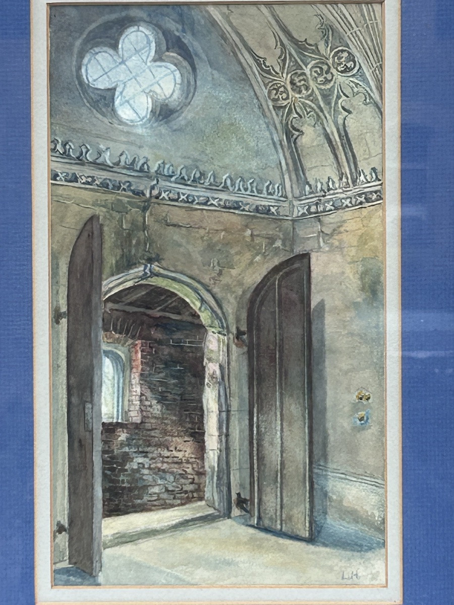 Louis Haghe, Watercolor Interior Of A Chapel-photo-2