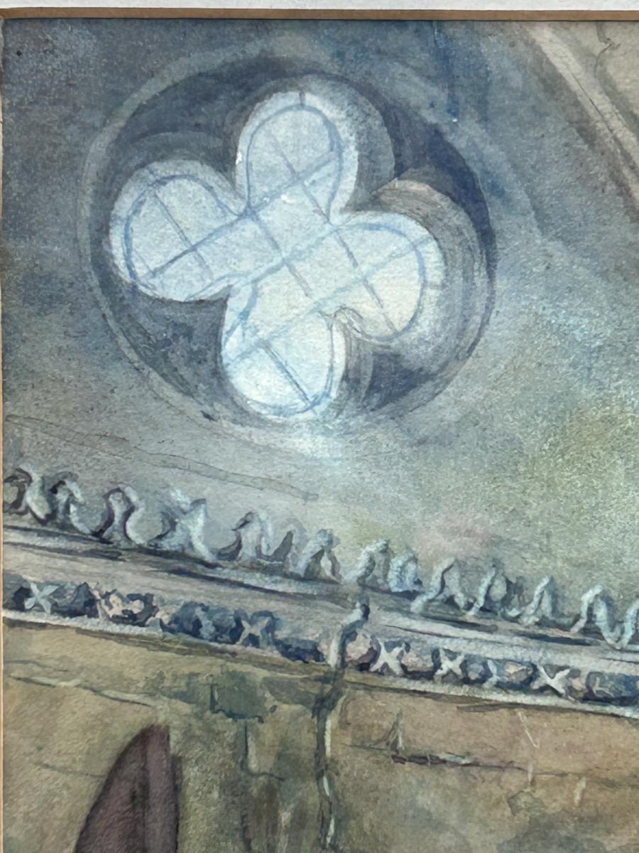 Louis Haghe, Watercolor Interior Of A Chapel-photo-2