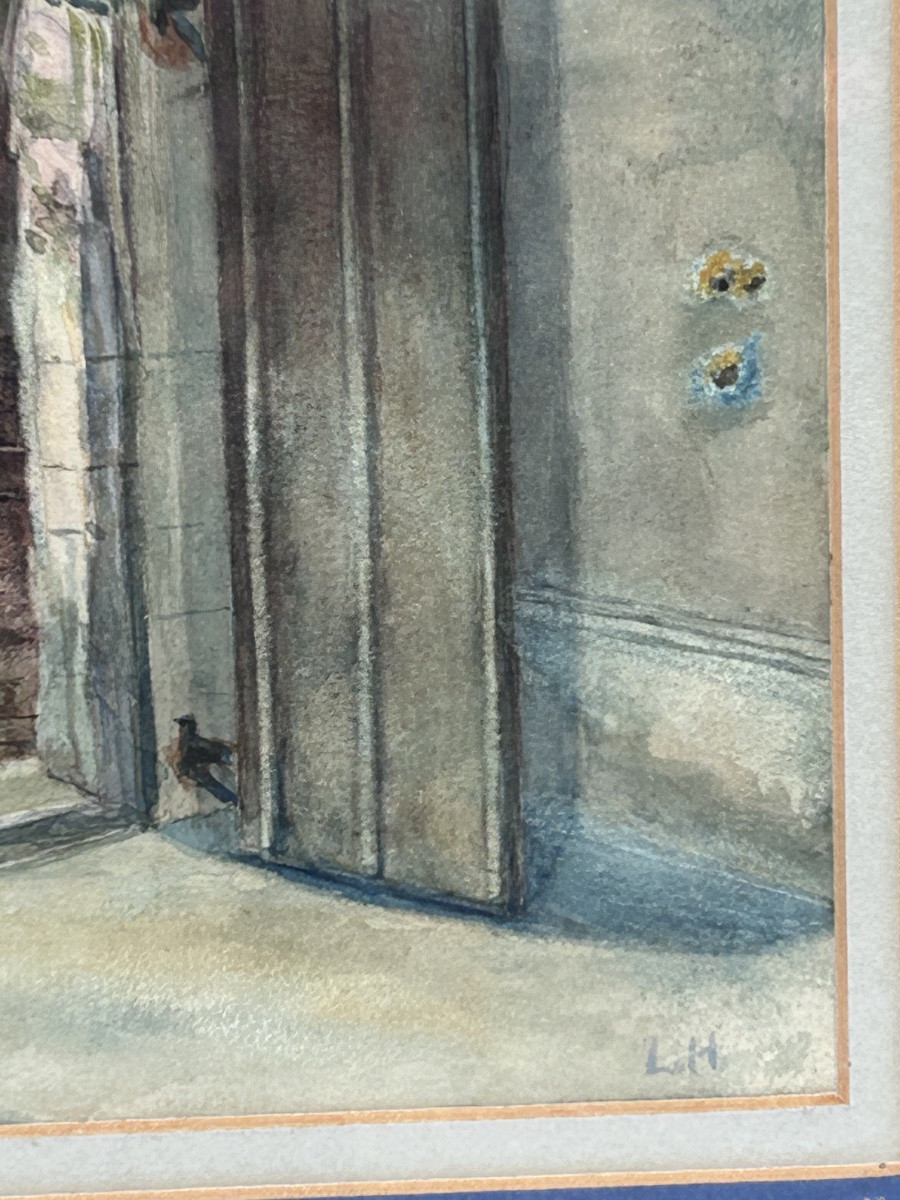 Louis Haghe, Watercolor Interior Of A Chapel-photo-5
