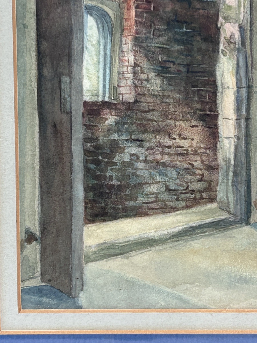 Louis Haghe, Watercolor Interior Of A Chapel-photo-7