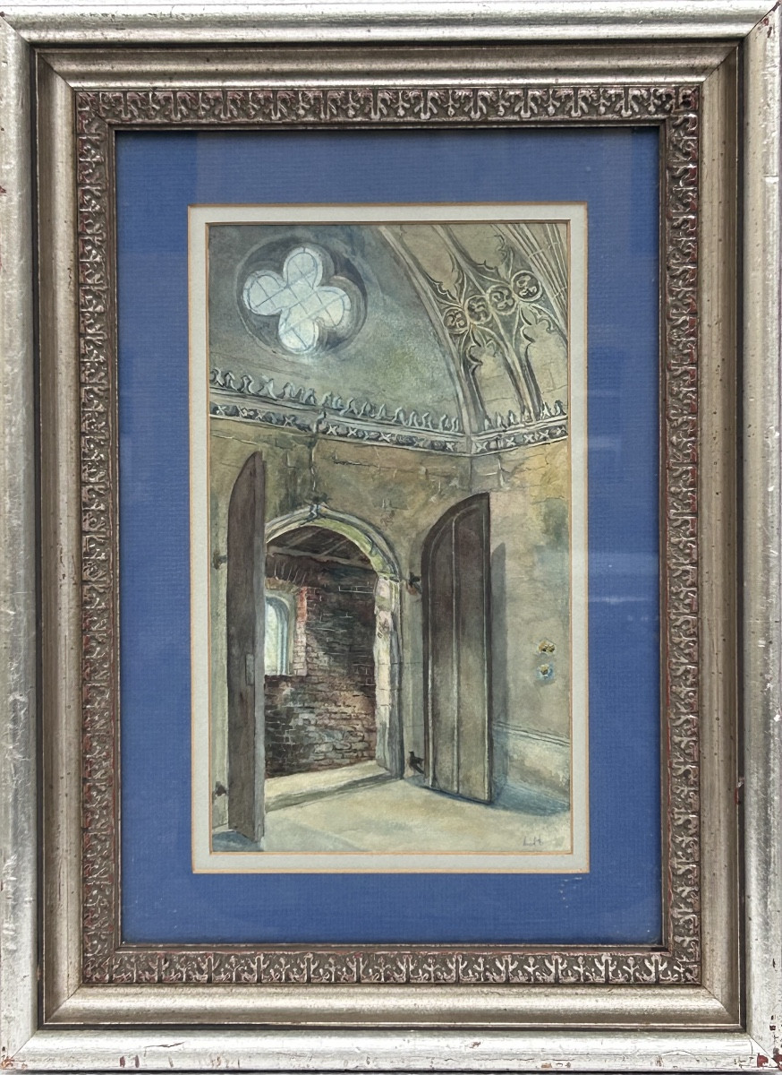Louis Haghe, Watercolor Interior Of A Chapel