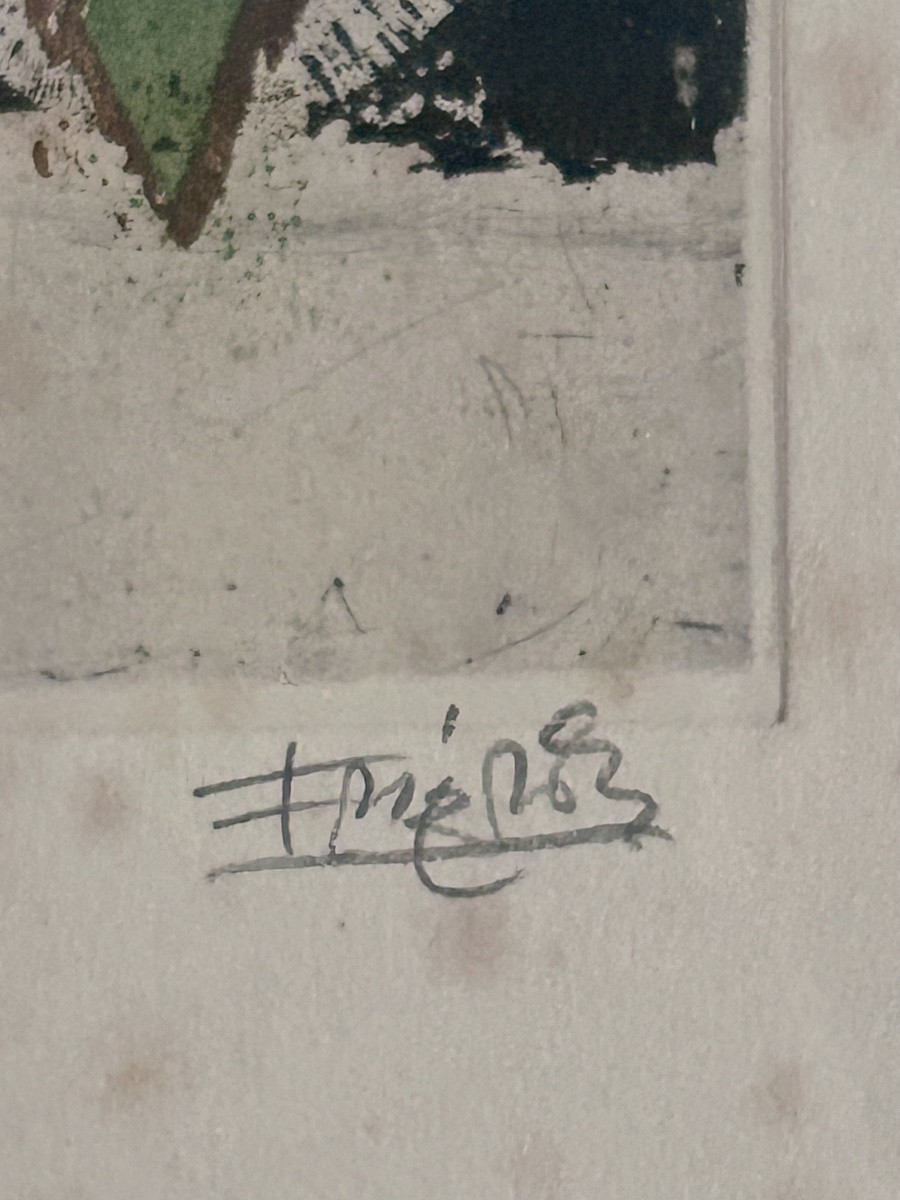 Johny Friedlaender, Abstract Colored Engraving -photo-4