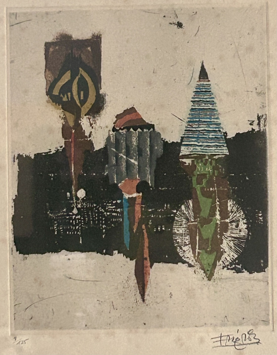 Johny Friedlaender, Abstract Colored Engraving 