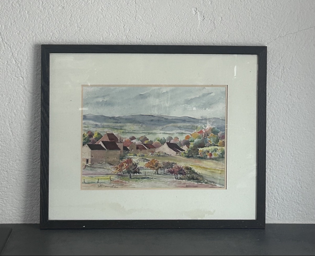 R. Tournay, aquarelle « Vallée de la Guye »-photo-3