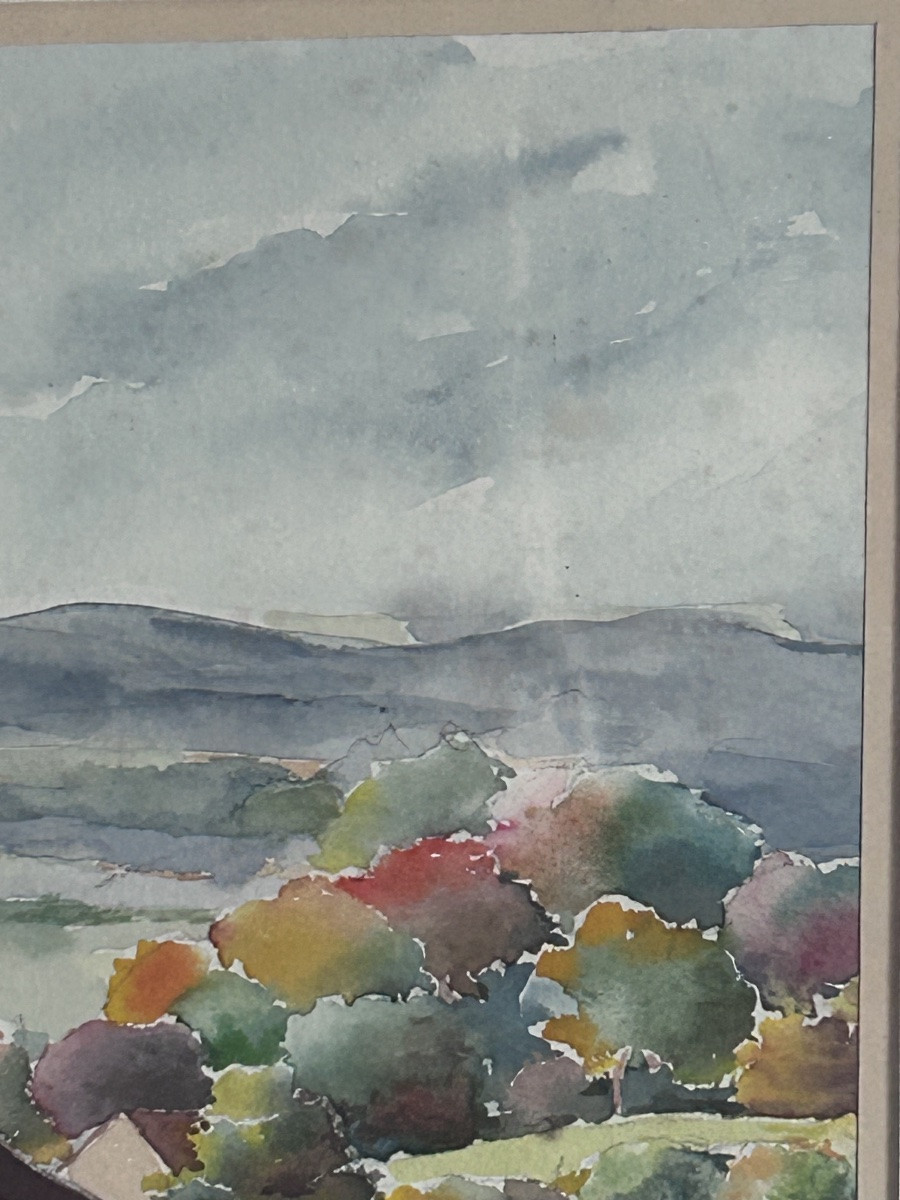 R. Tournay, aquarelle « Vallée de la Guye »-photo-1