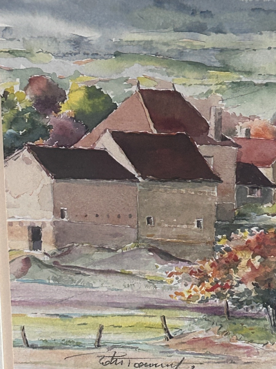 R. Tournay, aquarelle « Vallée de la Guye »-photo-2