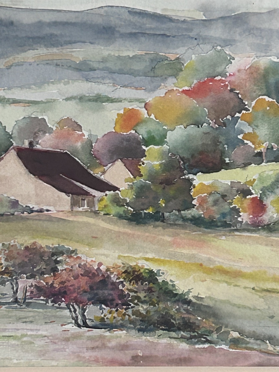 R. Tournay, aquarelle « Vallée de la Guye »-photo-5