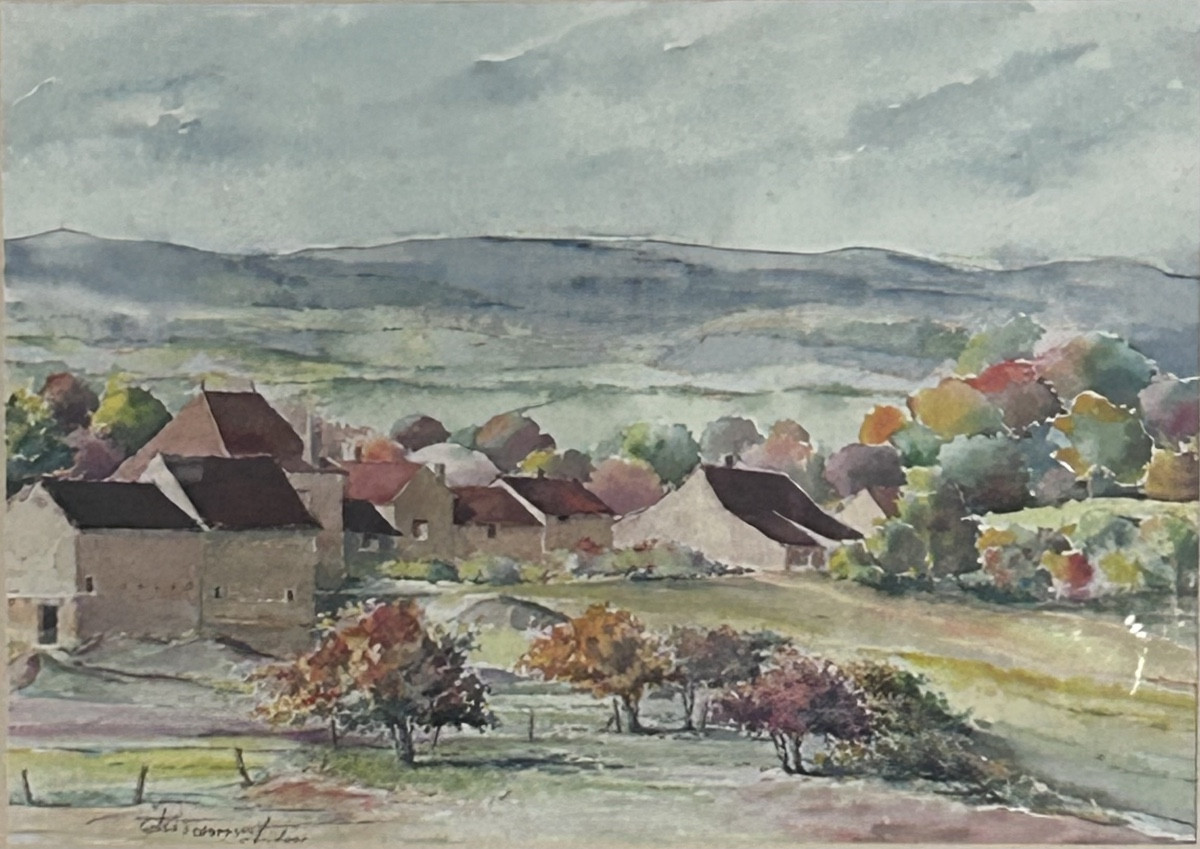 R. Tournay, aquarelle « Vallée de la Guye »