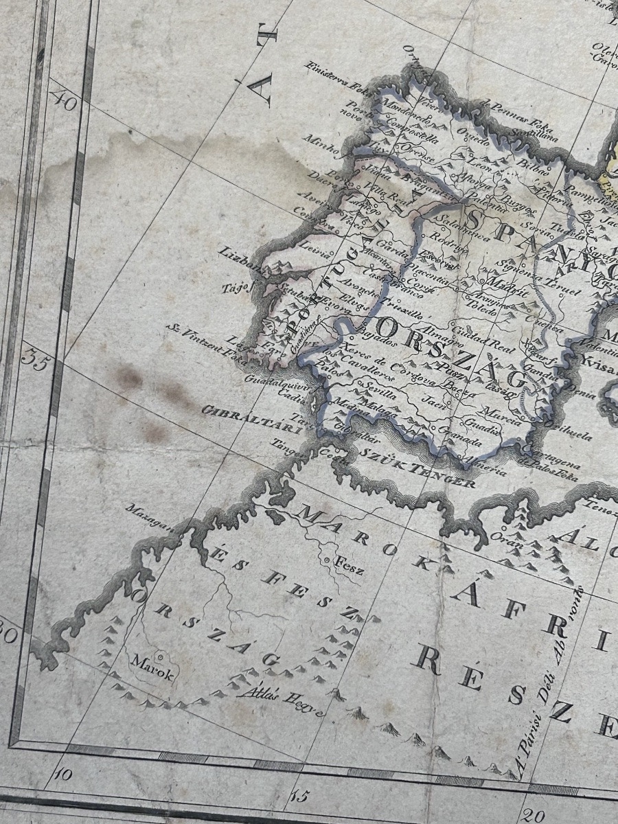 Ancienne carte hongroise de l’Europe-photo-4
