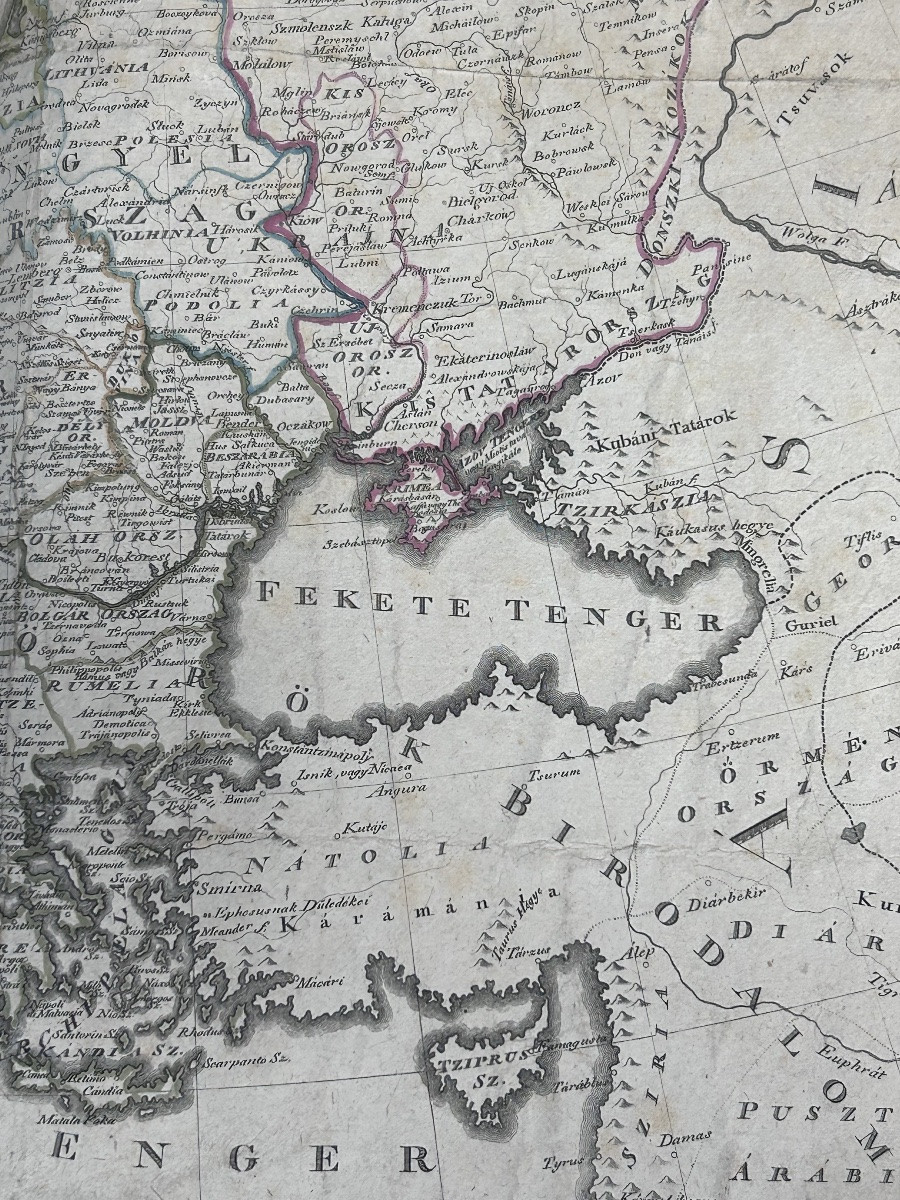 Ancienne carte hongroise de l’Europe-photo-2