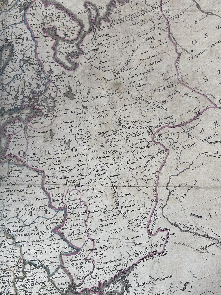 Ancienne carte hongroise de l’Europe-photo-3