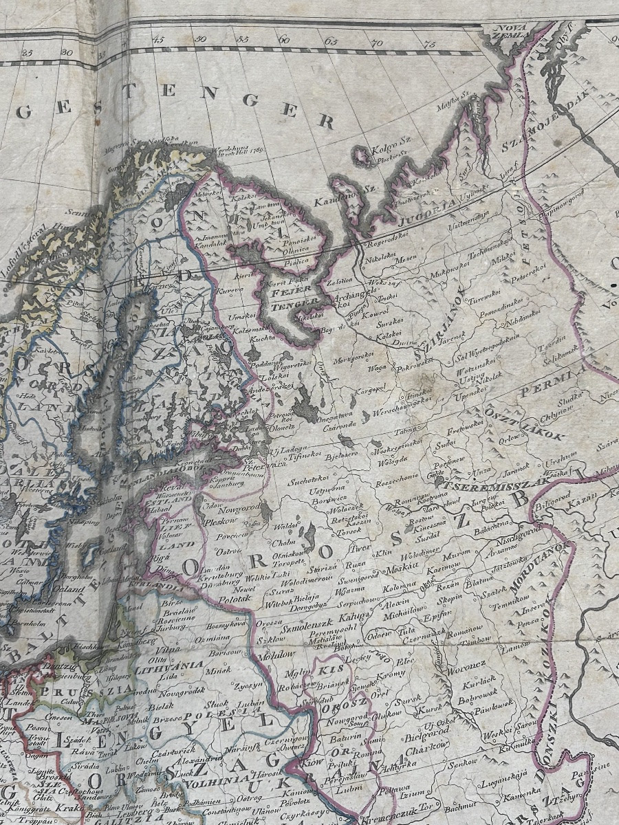 Ancienne carte hongroise de l’Europe-photo-6