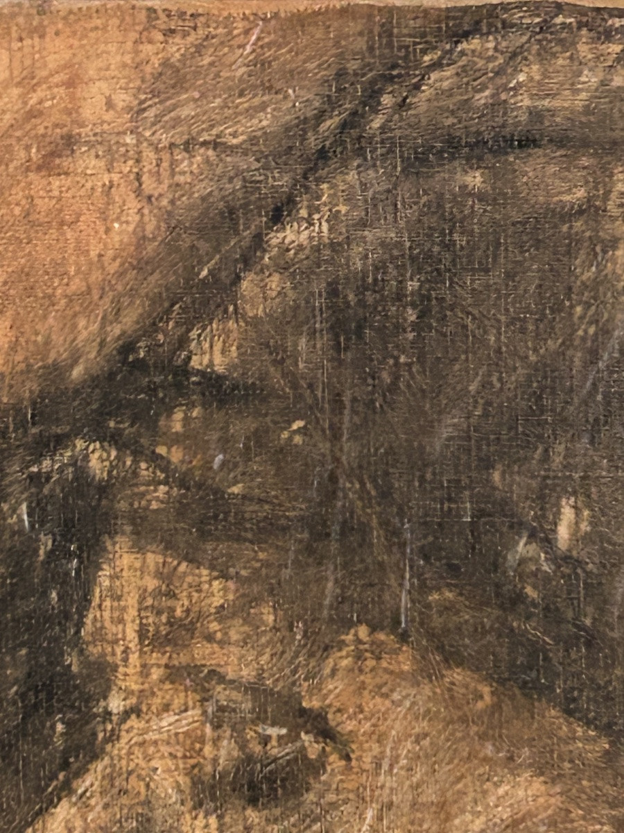 R. Schauls, artiste luxembourgeois portrait technique mixte sur toile -photo-1