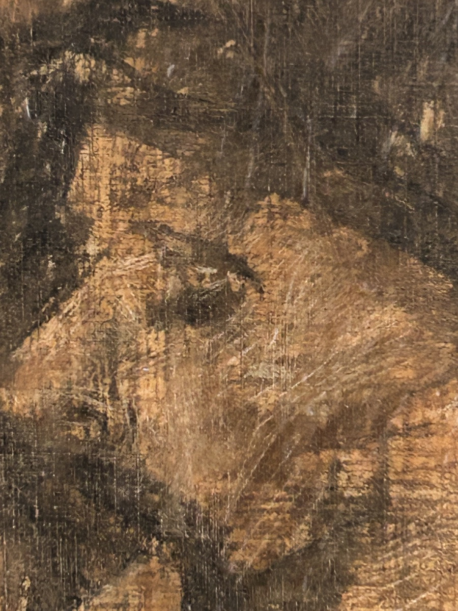 R. Schauls, artiste luxembourgeois portrait technique mixte sur toile -photo-3