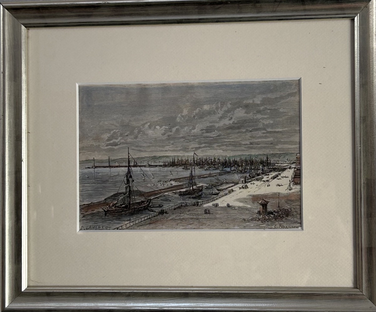 G. Perrichon And D. Lancelot, Marine Colour Engraving-photo-3