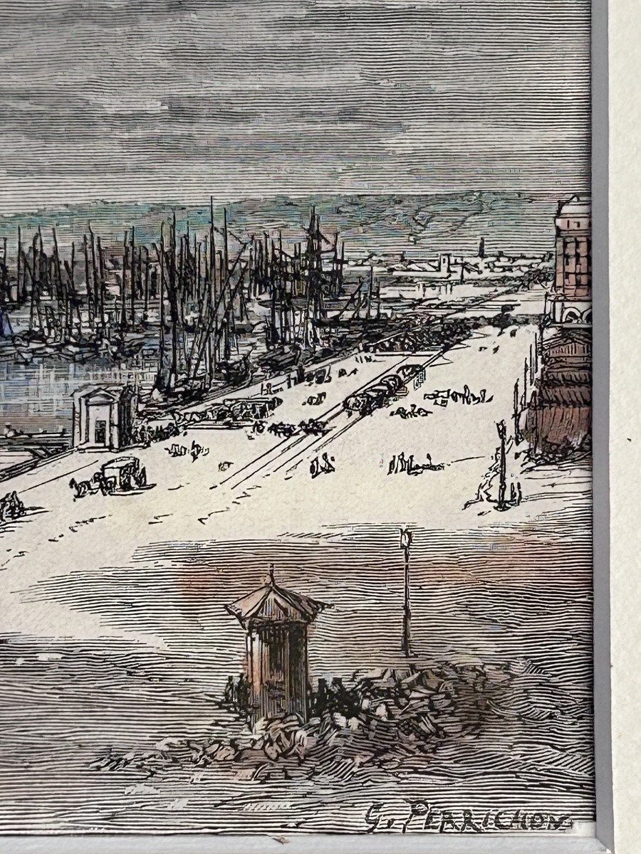 G. Perrichon And D. Lancelot, Marine Colour Engraving-photo-4