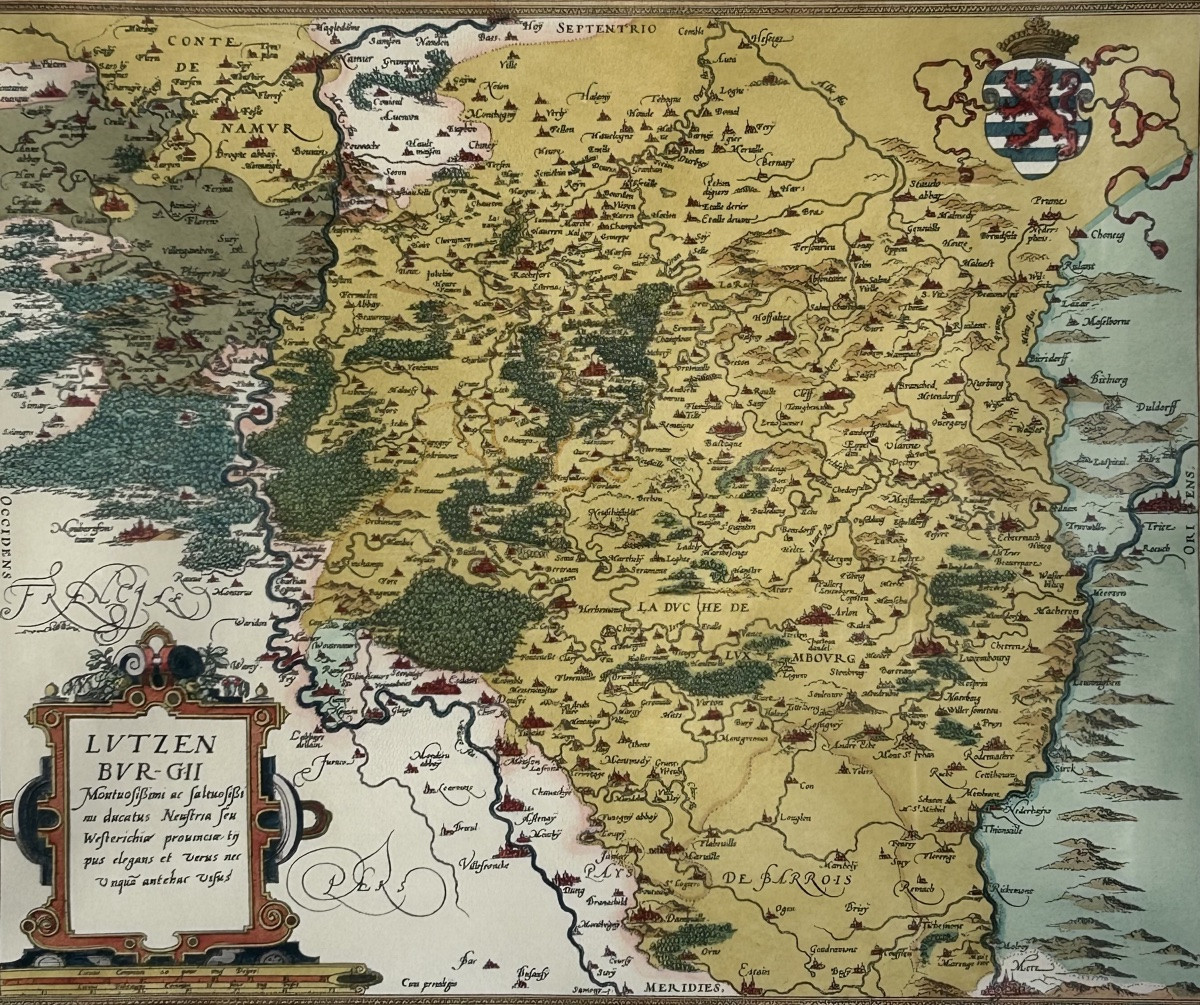 Gérard De Jode, Coloured Map Luxembourg-belgium-photo-3