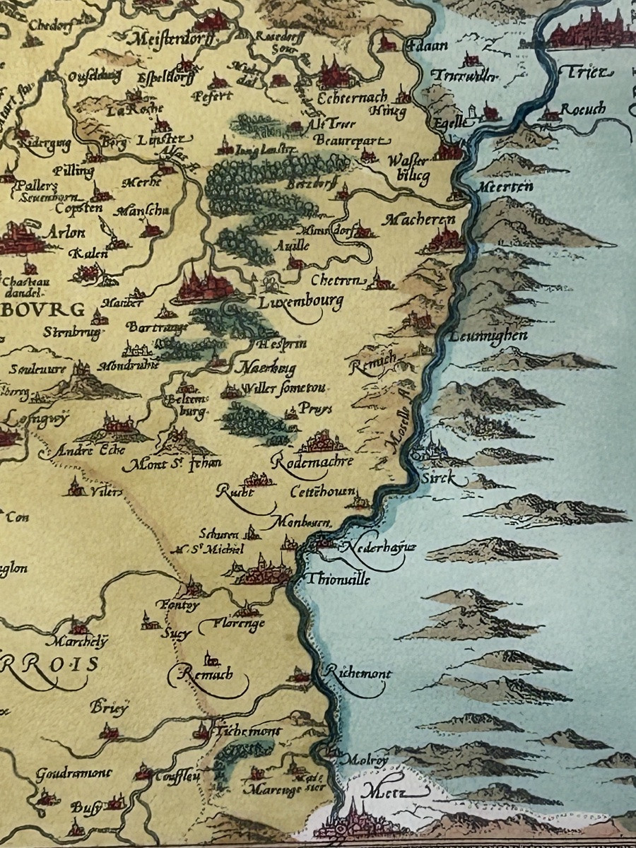 Gérard De Jode, Coloured Map Luxembourg-belgium-photo-1