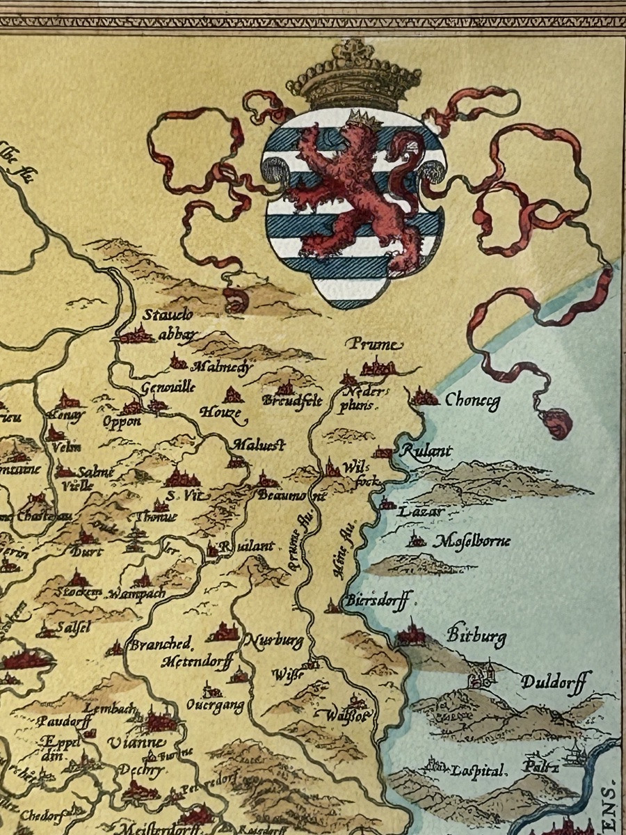 Gérard De Jode, Coloured Map Luxembourg-belgium-photo-3