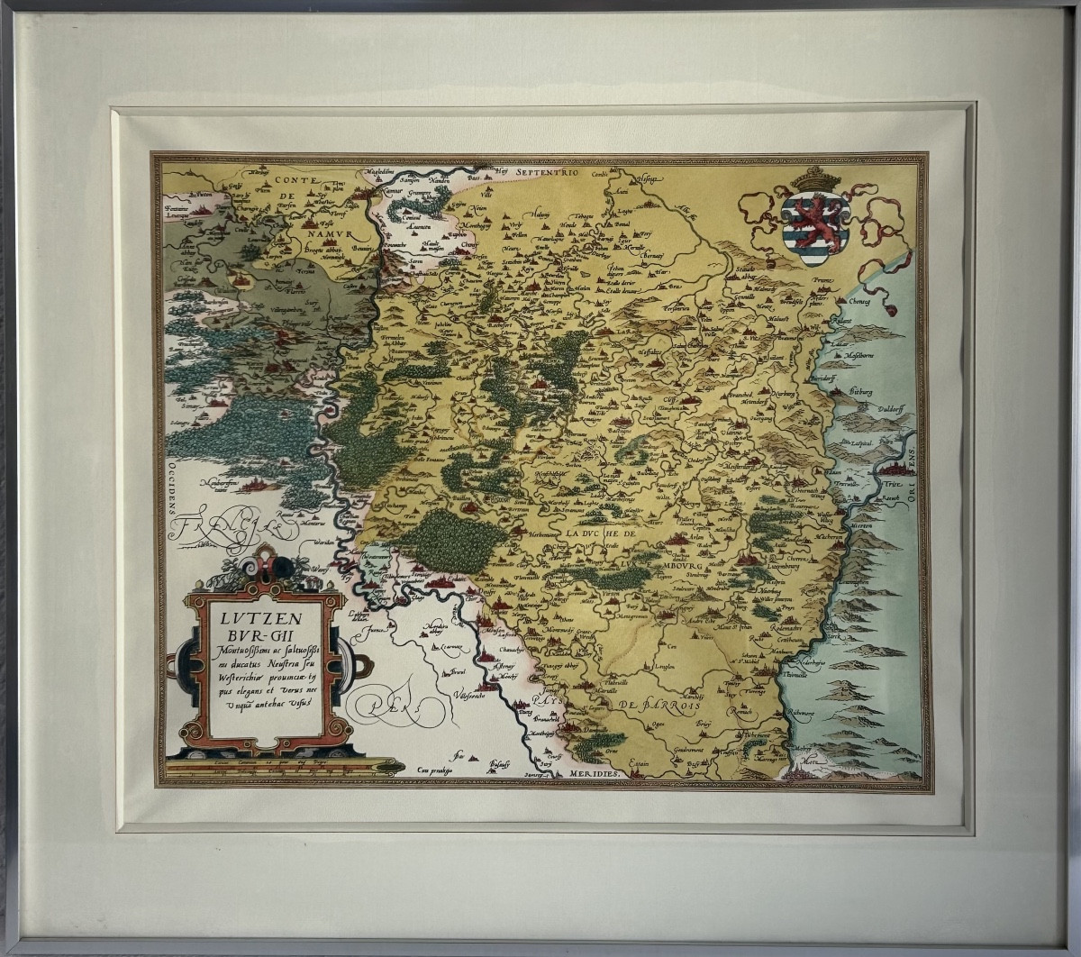 Gérard De Jode, Coloured Map Luxembourg-belgium
