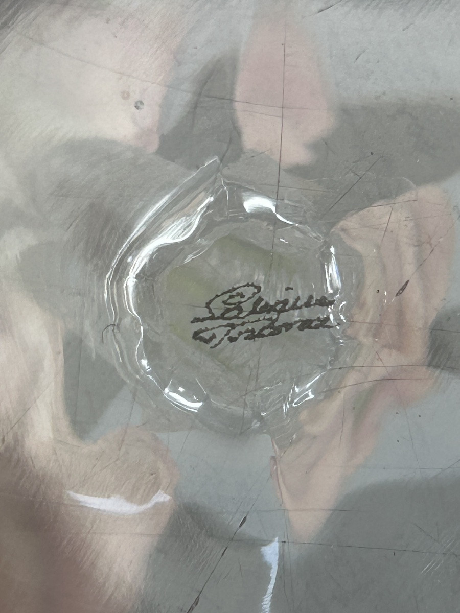 Lalique, 12 Roemer Glasses, Trèves Model, In Engraved And Colored Crystal -photo-4